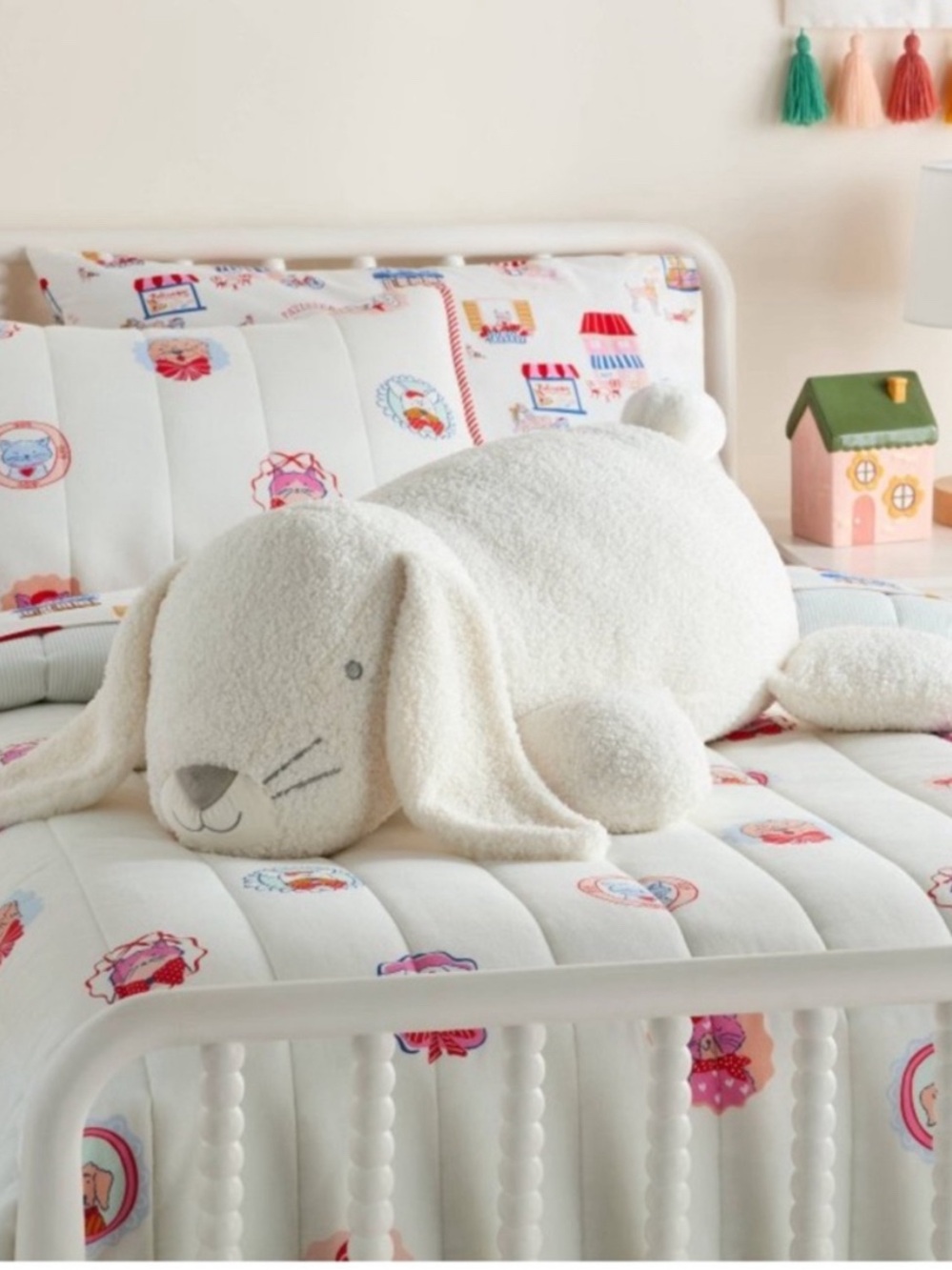 Jumbo Pillowfort Boucle Bunny Rabbit Plush